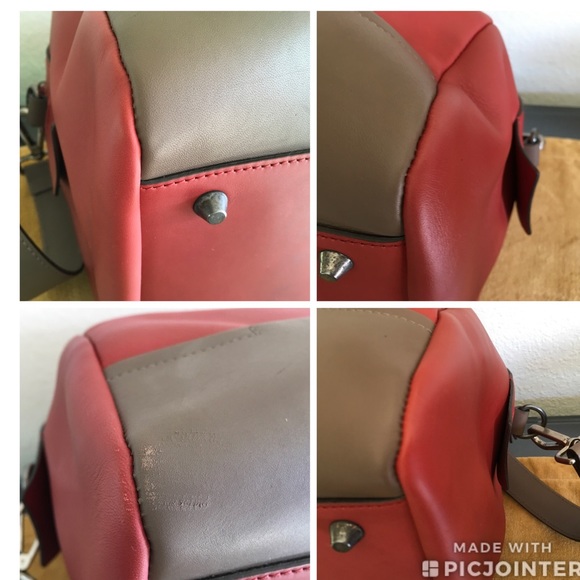 BRUNELLO CUCINELLI Red Taupe Leather Duffel Bag - Picture 7 of 8